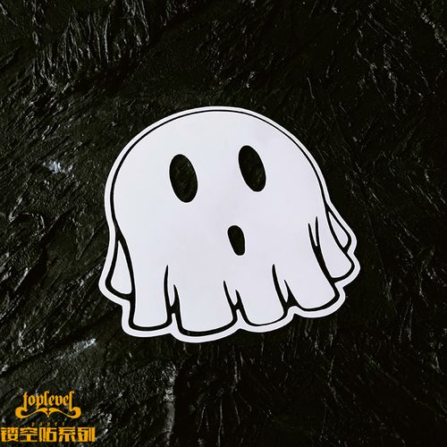 tlp镂空车贴蒙面小鬼鬼魂可爱萌萌哒装饰防水汽车装饰贴