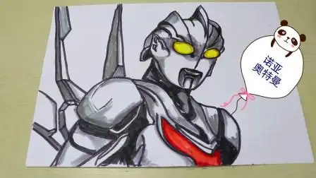 志鹏简笔画:比较难画得诺亚奥特曼,快跟我一起画吧