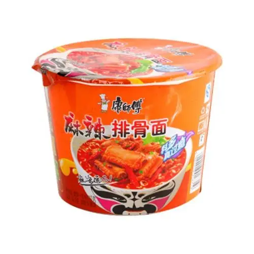 泡面方便面一箱_整箱包邮桶装泡面康师傅方便面麻辣排骨面 110g*12桶