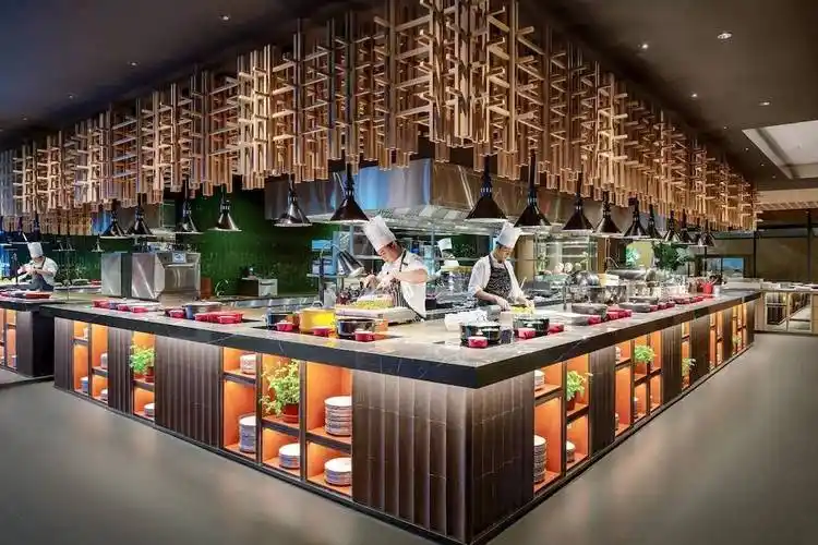 酒店高级自助餐台设计选择什么样的款式好?_星级酒店_功能_合理化