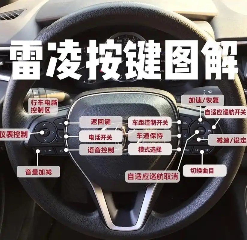 全车按键图解.30秒带你认清#雷凌 车上所有按键～#锋兰达  - 抖音