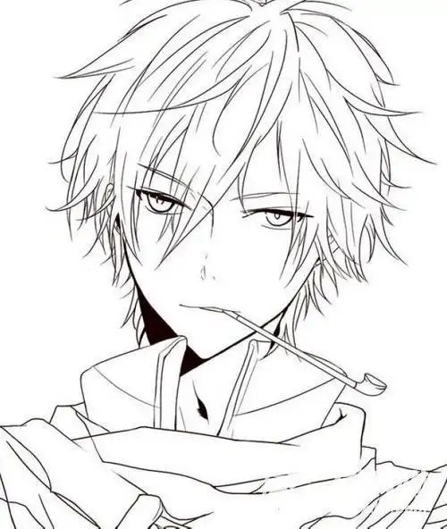 素描图片动漫男生人物作品