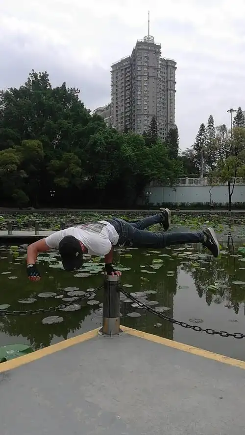 单手飞机撑倒立俯卧撑,好帅呀