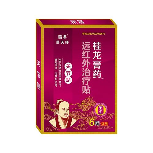 葛洪 桂龙贴适用跌打万痛筋骨磁疗贴膏贴辅助疗 关节贴1盒装