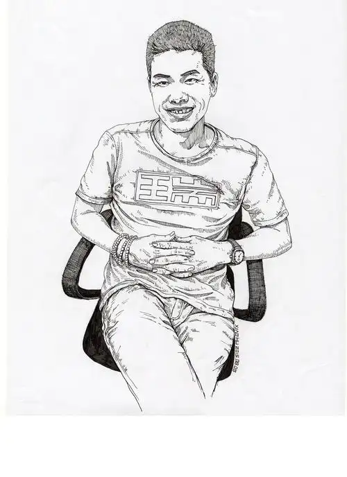 人物半身像&手绘,插画