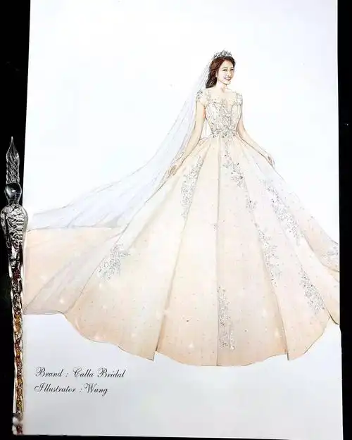 手绘婚纱礼服设计效果图120张