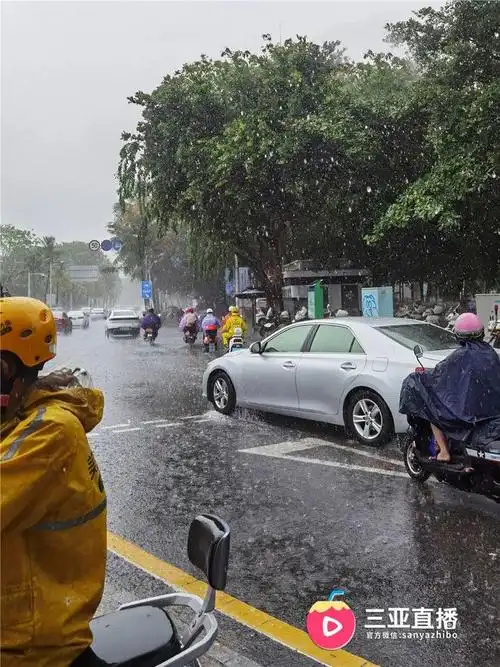 下雨了,带伞了吗?暴雨橙色预警信号!三亚未来几天的天气.