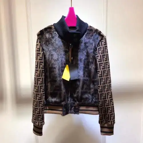 2018/12/16 fendl芬迪 2018秋冬新款 水貂皮草拼接针织短款外套 专柜6