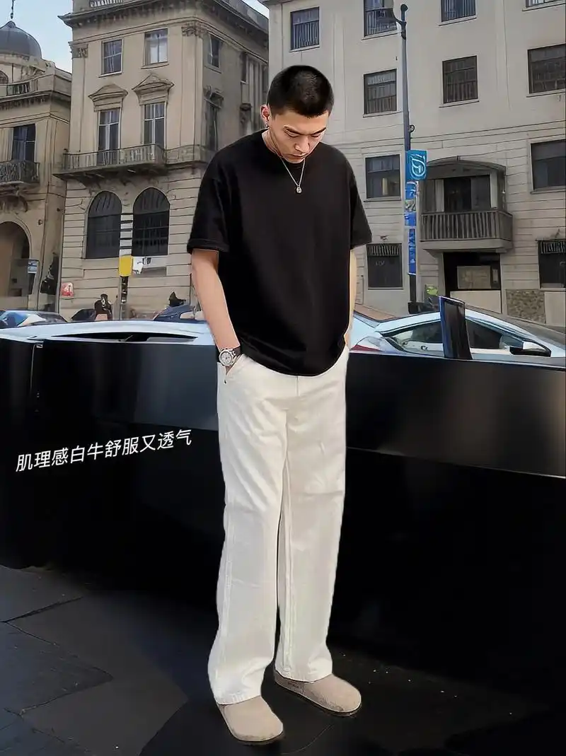 男生必备 | 美式肌理感纯白牛仔裤.兄弟们,今天要给大家分享 - 抖音