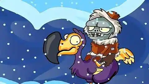 植物大战僵尸:冰河世界洞穴,雪人小鬼僵尸渡渡鸟骑士僵尸