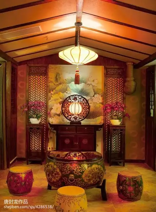 中国风红殿会所装修null设计图片赏析
