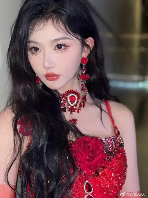 the9多远都可以到达演唱会南京站##the9演唱会##孔雪儿玫瑰红裙造型