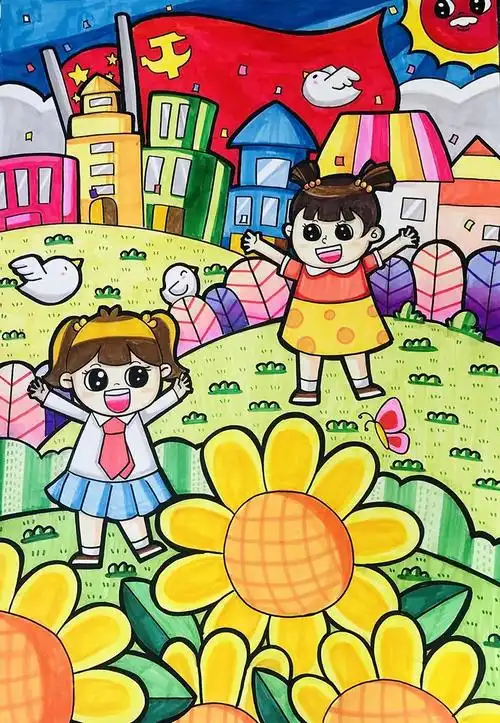 2020年滨海新区少儿爱国主义主题绘画作品展昨日开展