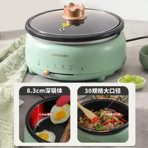 利仁(liven)多功能锅 liven 利仁 dhg-j416 多用途锅 4l 薄青色多少钱