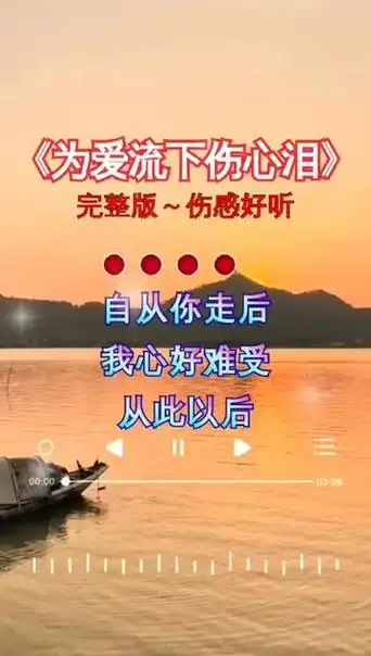为爱流下伤心泪#伤感歌曲#完整版#说不出的或许都在歌里