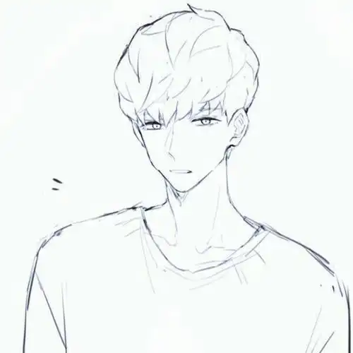 简笔画男生头像帅气