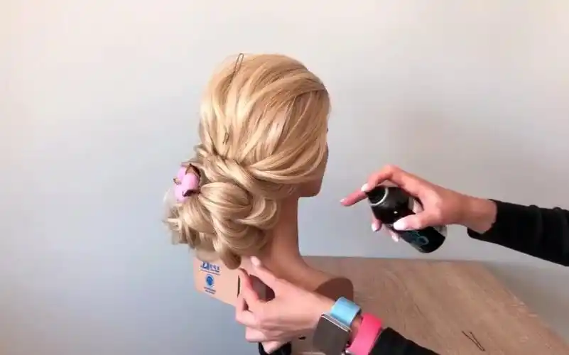 俄罗斯造型师粗辫后髻盘发ins教程_哔哩哔哩_bilibili