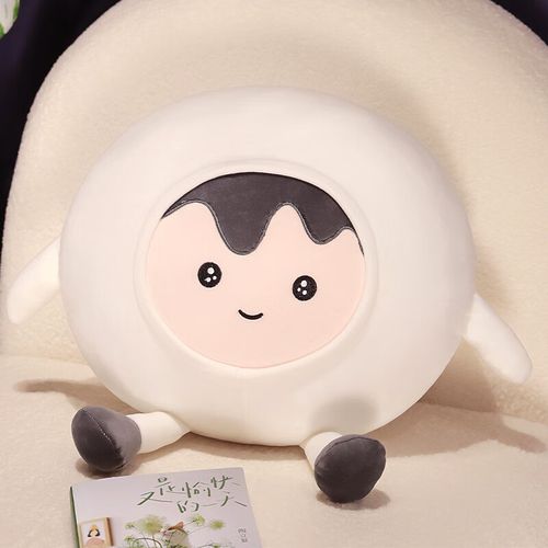 京悠雨卡通汤圆水饺元宵抱枕创意毛绒玩偶办公室沙发可爱布娃娃女生