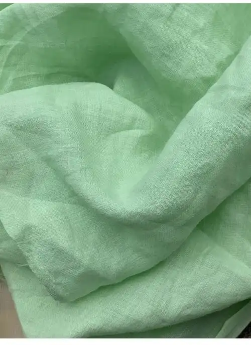 单面料砂洗纯苎麻布 手感好纯苎麻面料夏天面料出售2022新款 暗红色