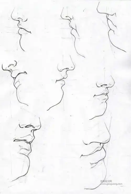 素描人物五官的画法教程速写人物怎么画五官