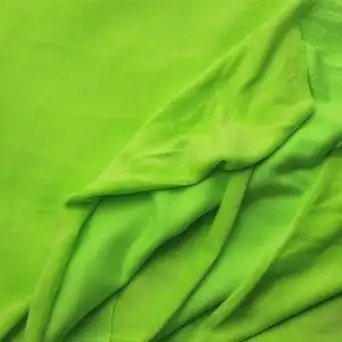 针织仿棉天鹅绒剪毛绒荧光绿全涤天鹅绒布时尚女装运动套装面料-阿里