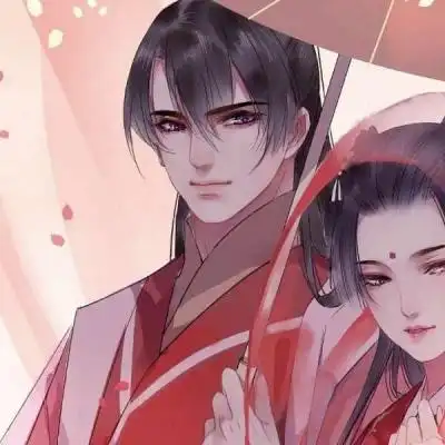 古风情侣头像红衣一对 高清情侣头像红色系