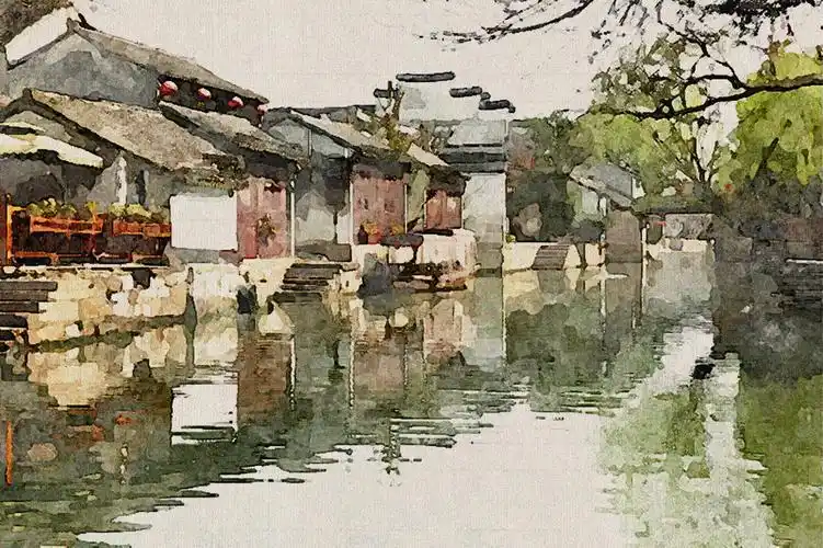 画意摄影 水彩"江南水乡"