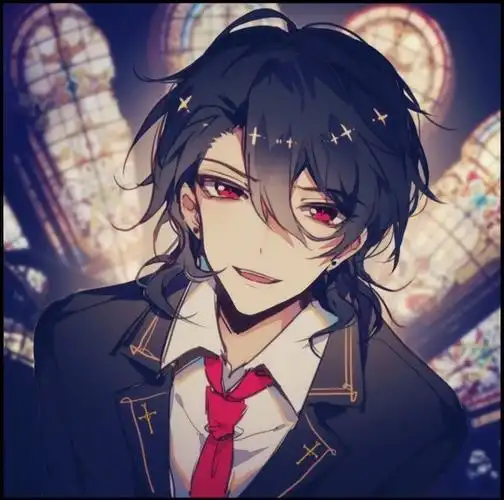 男仆装 赤瞳 妖艳 罂粟 复古 二次元 动漫 高清头像