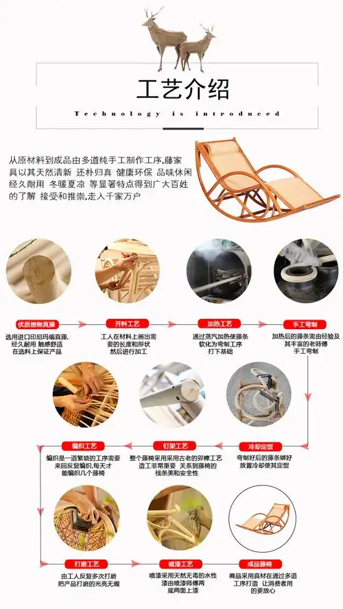 真成人摇椅椅天然整装椅藤椅摇摇椅阳台客厅躺椅整装天然子