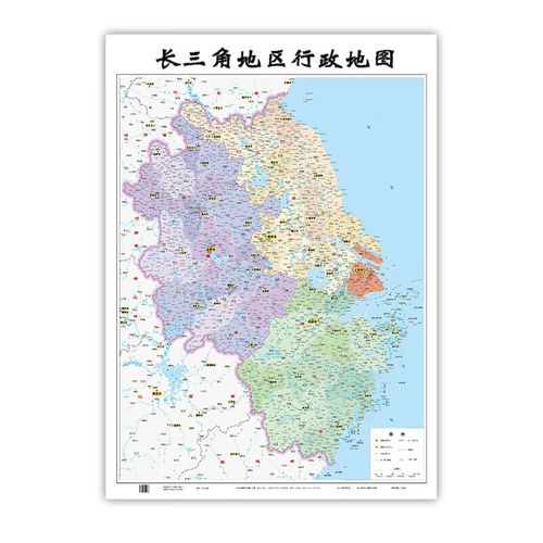 8*1.1米】长三角地区行政地图挂图贴图2019防水覆膜上