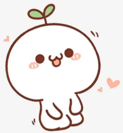 糯米团子卡通可爱白色长草糯米团子糯米团子简笔画糯米团子漫画图片