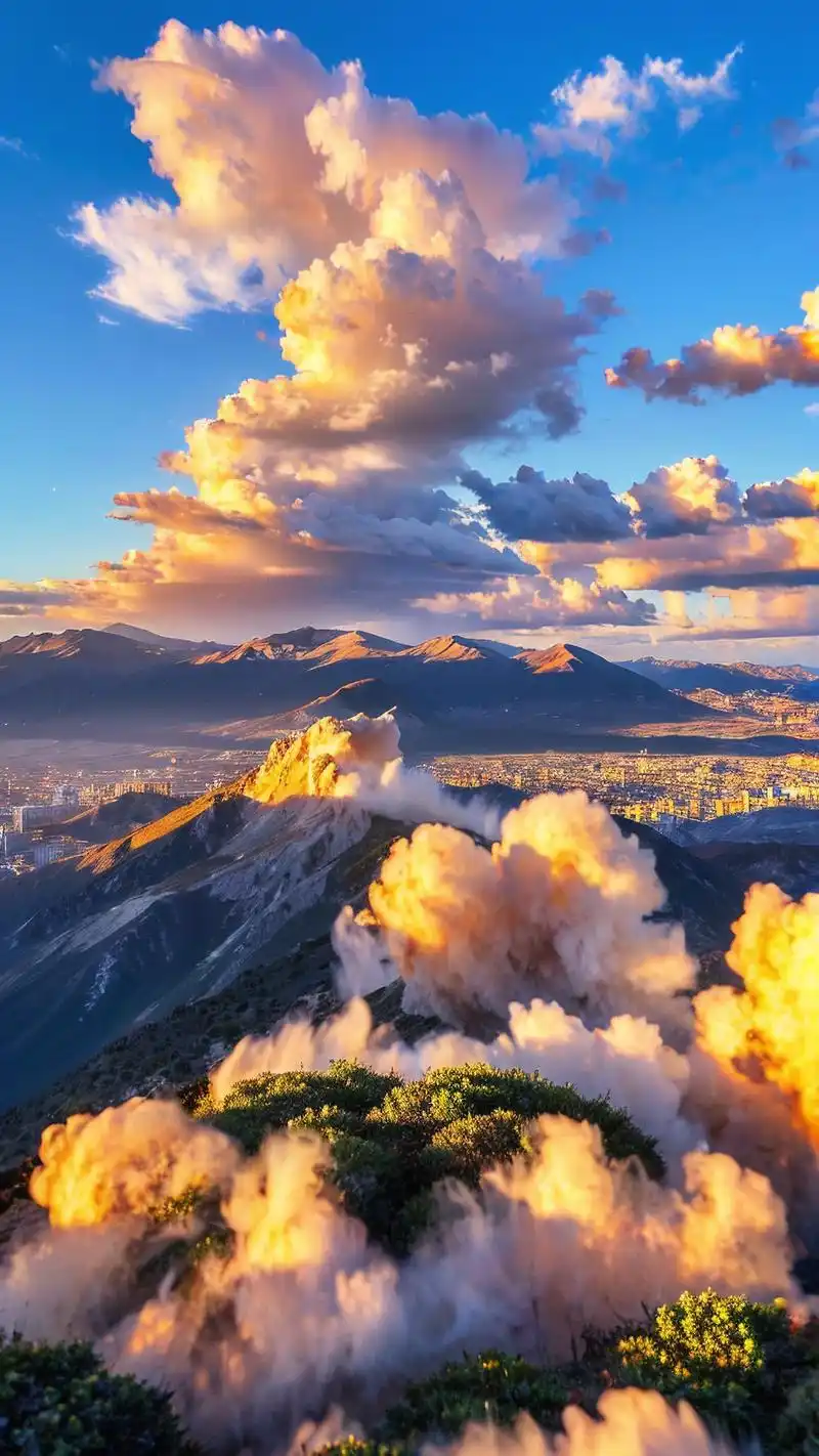 天堂般的云朵背景图9515 这组天堂云朵背景图真的太美啦!