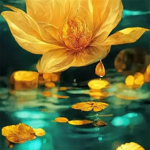 金色莲花好运头像