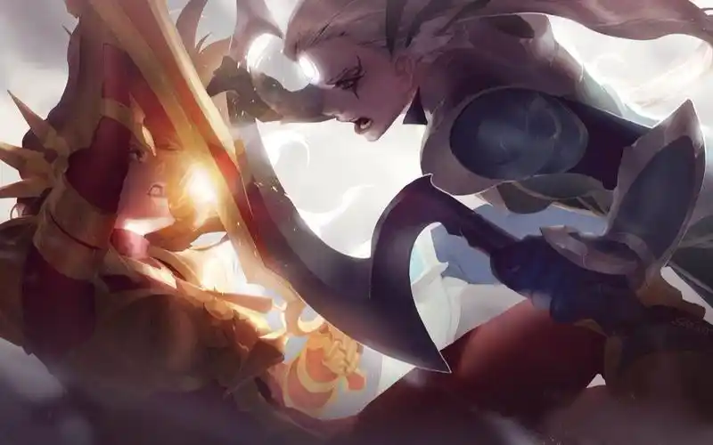 英雄联盟泪燃向皎月女神戴安娜和曙光女神雷欧娜台词向下辈子见了我很