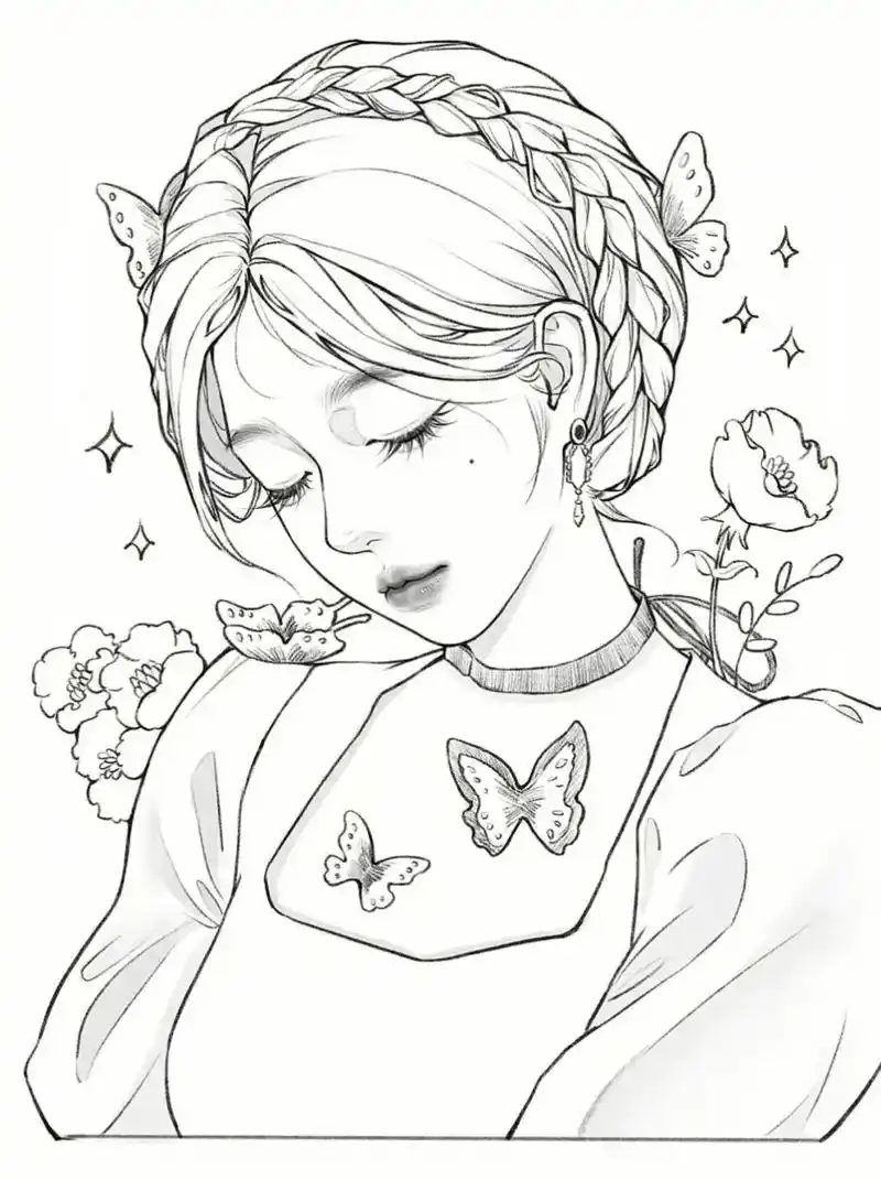 多种少女画法人物.#ipad绘画 #零基础学画 - 抖音