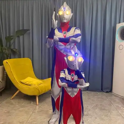 迪迦奥特曼衣服男童服装儿童真人皮套皮衣正版超人套装战衣搞怪