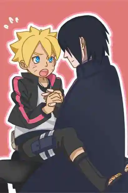 博人和佐助有爱手机壁纸