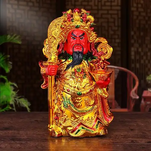 开光文财神爷家用供奉店铺开业招财陶瓷佛像关公武财神像摆件mq 12寸