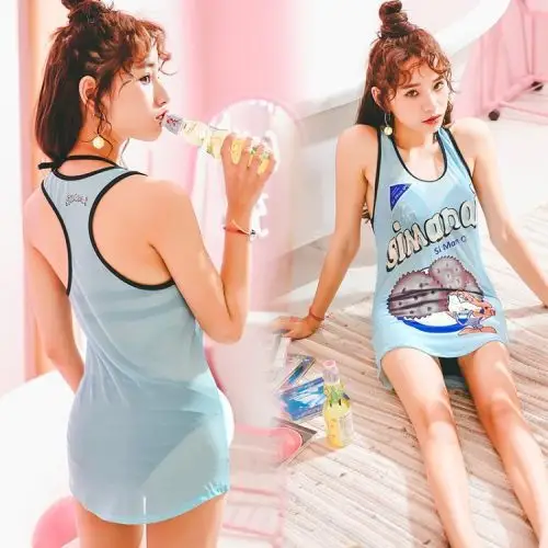 小桃泳衣女夏季新款运动少女钢托聚拢时尚性感三角比基尼三件套