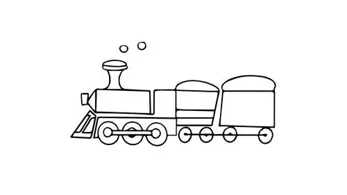 火车简笔画怎么画