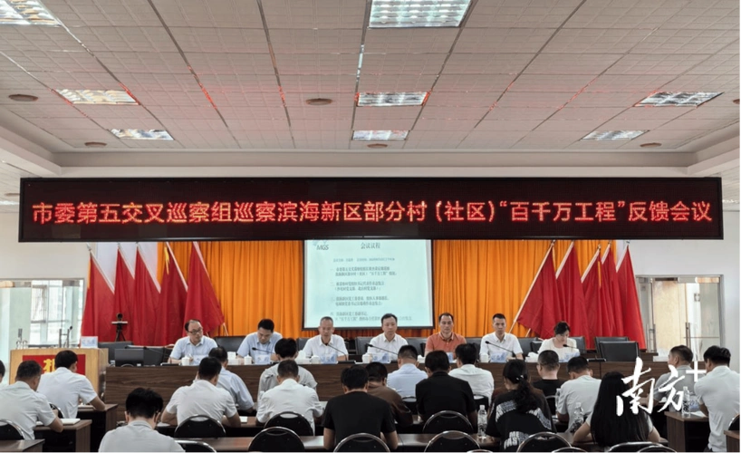茂名市委第五交叉巡察组向滨海新区部分村(社区)反馈"百千万工程"专项