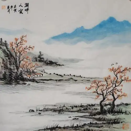 适合初学临摹的山水画