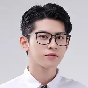 近视眼镜男可配度数超轻纯钛大脸全框