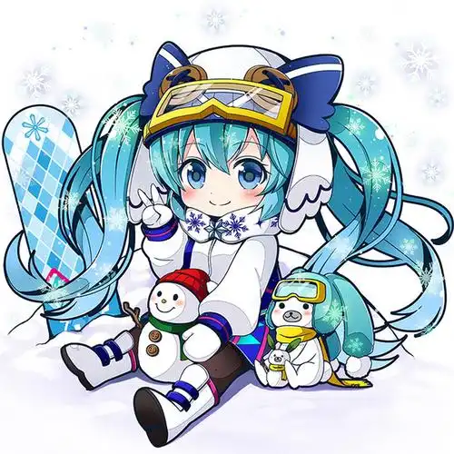 q版miku初音未来 p站手绘图下载