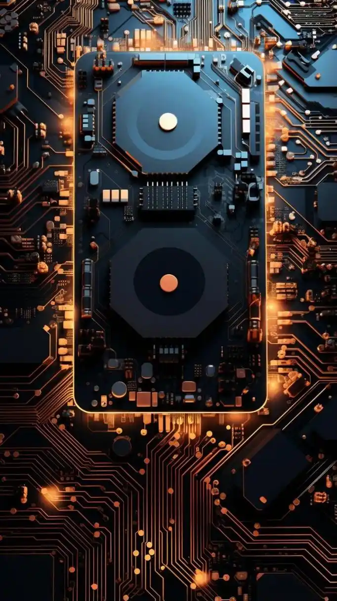 有趣的可视化高清电路板手机壁纸4k立体特效 高清手机壁纸电路板系列