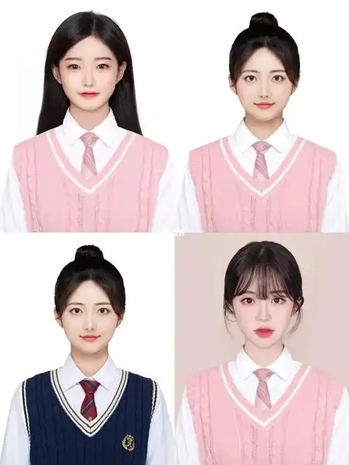 粉粉嫩嫩韩系证件照模板,今天继续帮修!