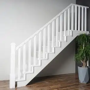 楼梯扶手实木护栏立柱室内阁楼原木简约现代栏杆围栏家用清水欧式