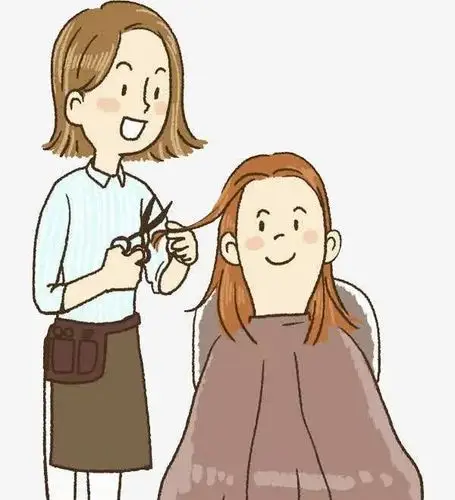 理头发卡通图片