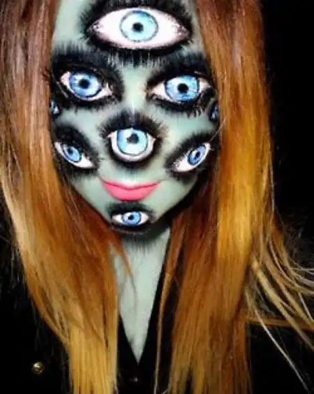 2015万圣节妆容效果图一 多眼怪