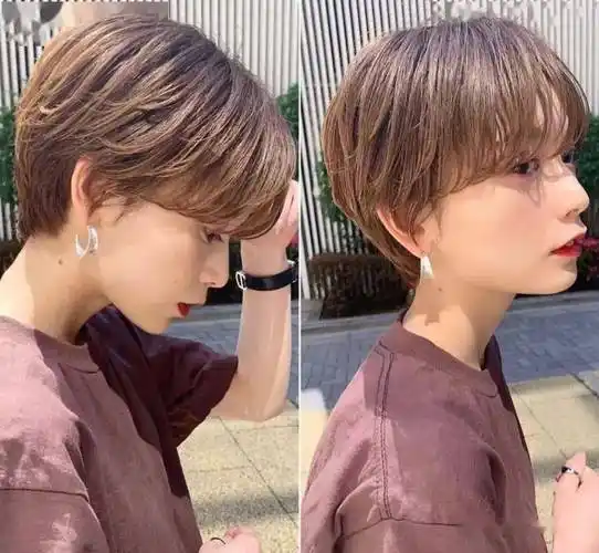 "干练网红超短发"